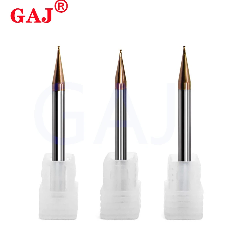 HRC55 D0.1-0.9 R0.05-R0.45 مايكرو 2 المزامير شقة نهاية مطحنة CNC راوتر بت 4 مللي متر عرقوب كربيد التنغستن نهاية مطحنة قاطعة المطحنة الصغيرة