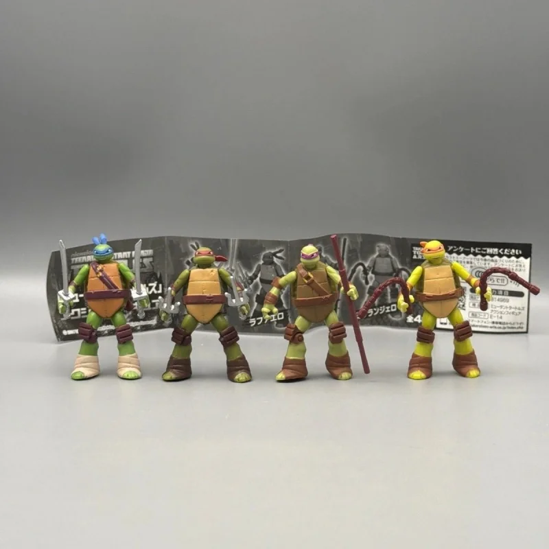 Figurines d'action Tomy Teenage Mutant Turtles 2014, 4 cm, mini Raphael Michelangelo Leonardo Donatello, jouet Gashapon