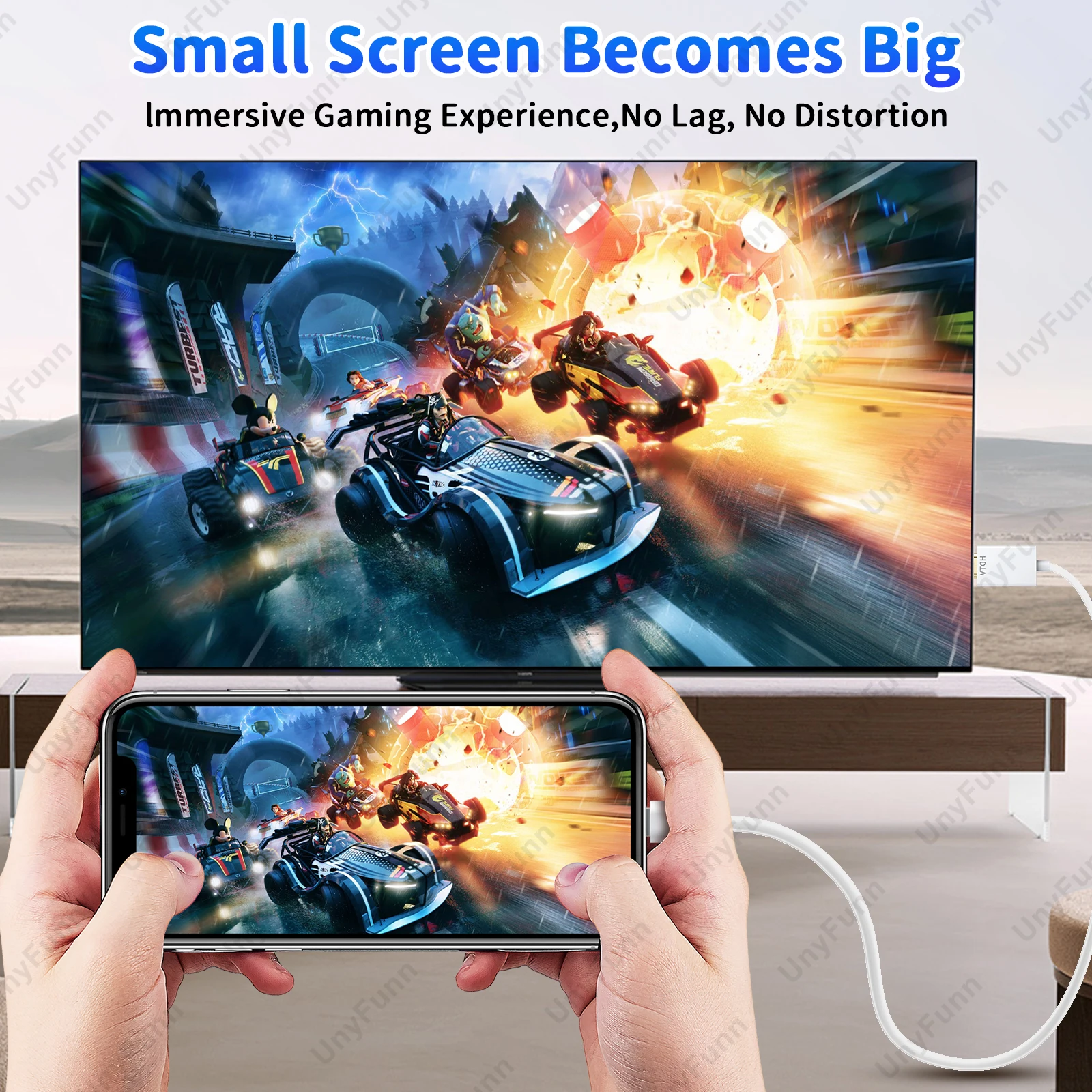 Lighting to HDTV Adapter Converter for iPhone to HDTV Monitor Projector Display Sync Screen Video Sound iPhone to HDTV Cable