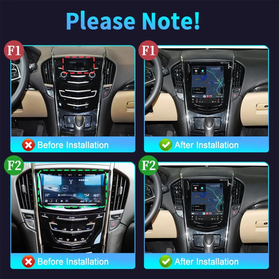 Android 14 Car GPS Navi Radi For Cadillac ATS CTS XTS SRX Escalade 2013-2018 Bluetooth Radio Central Multimedia Stereo Player