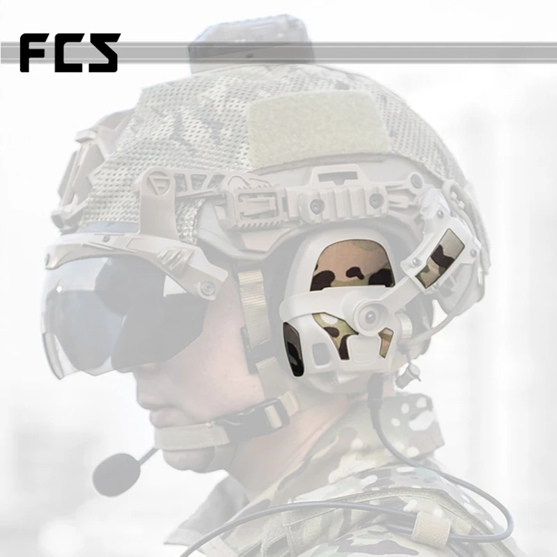 FMA FCS-Tactical AMP Headset Communication Wendy Helmet Connection Accessories Connection Bridge Camouflage Stickers Microphone