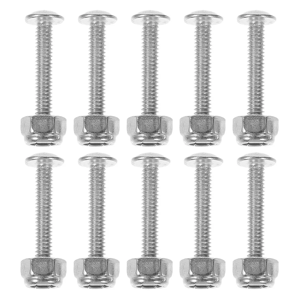 10 Pcs Football Player Screws Nuts for Foosball Table Hardware Sturdy Metal Fixation Components Lasting Fit Stable Secure