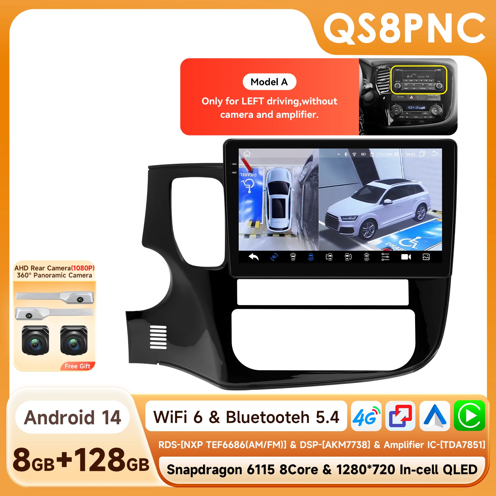 OSSURET 6115 Android Auto Audio für Mitsubishi Outlander 3 III GF0W GG0W Carplay 2012-2018 Video Auto Stereo Radio Multimedia Player GPS 6