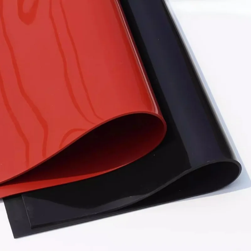 50x1500x4mm Red/Black Silicone Rubber Sheet  Rubber Matt  Sheeting for Heat Resistance
