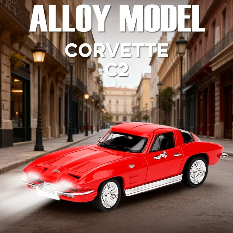 

Литой под давлением масштаб 1:32, модель спортивного автомобиля Corvette из сплава, детский игрушечный автомобиль, коллекция подарков на день рождения, миниатюрный домашний декор Voiture