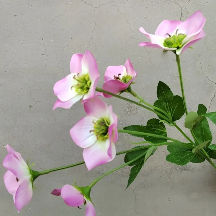 Flores falsificadas para decoração de mesa doméstica, rosas de Natal