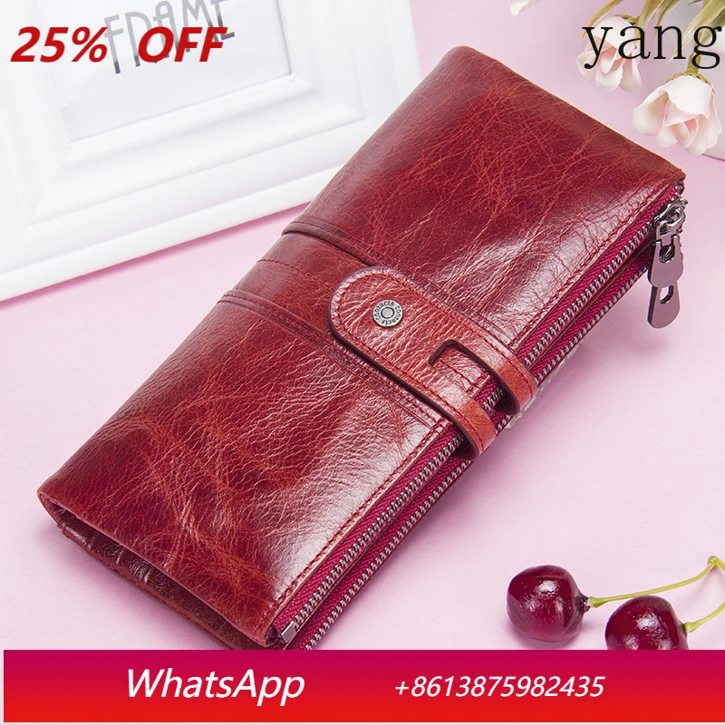 Genuine Leather Long Wallets for Women Card Holder Money Clip Coin Purse Phone Pocket Female Bags Handbag Women Wallet