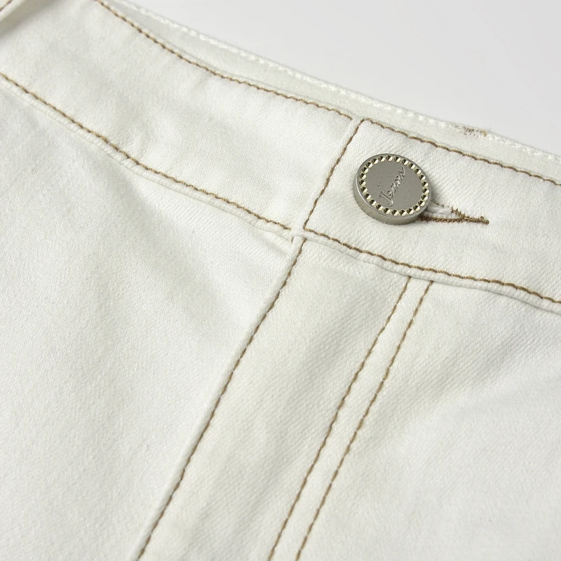 Pantalones vaqueros ajustados de pierna recta para mujer, pantalones elásticos de 9 minutos, pantalones vaqueros de algodón informales a la moda para mujer, otoño 2025