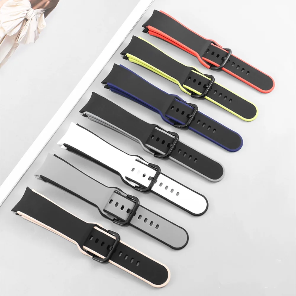 No Gap Band for Samsung Galaxy Watch 6 5 4 40mm 44mm/5 Pro 45mm Sport Soft Silicone Galaxy 6 4 Classic 47mm 43mm 42mm 46mm strap