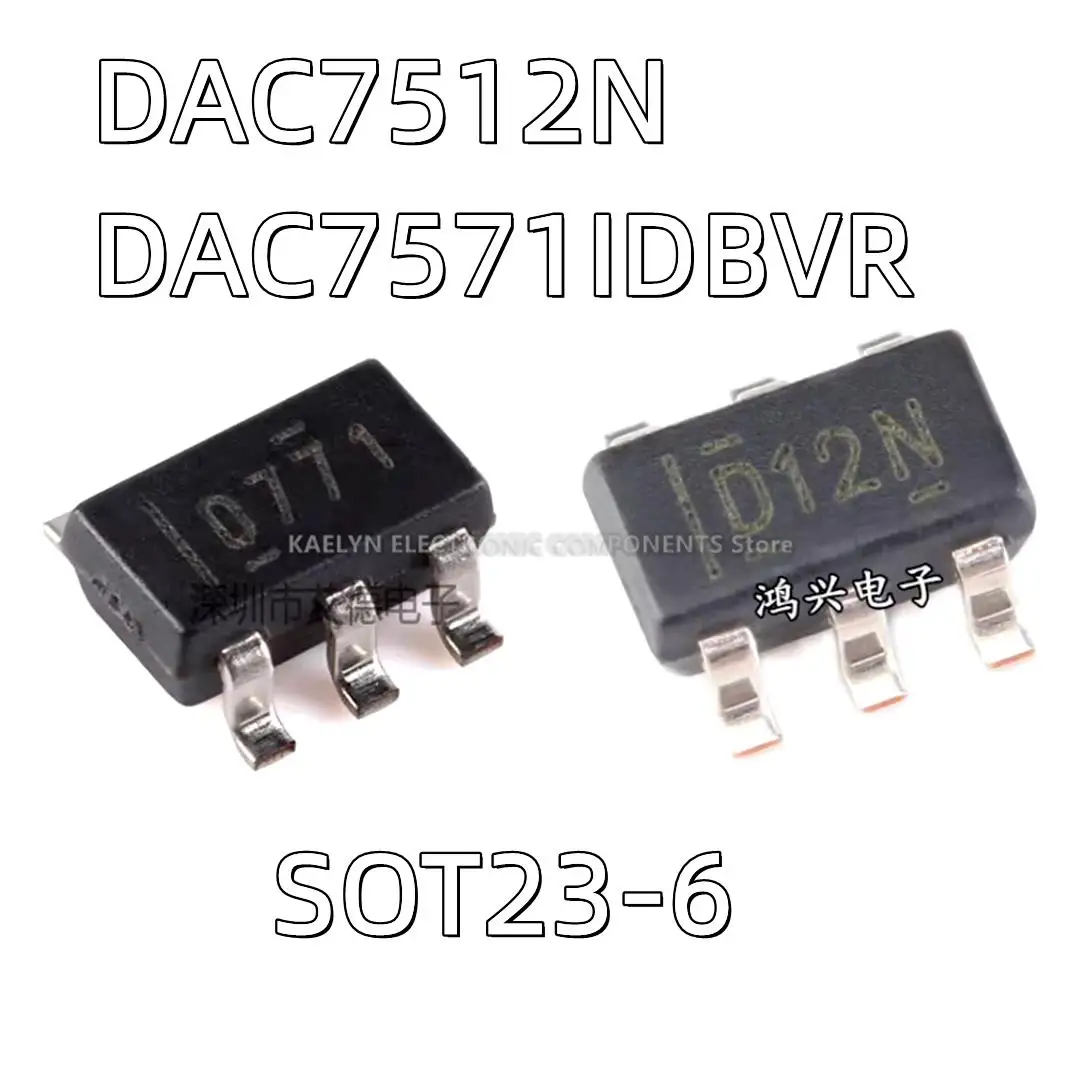 5PCS/lot DAC7512N D12N DAC7571IDBVR D771 12 Bit Digital to Analog Converter 1 SOT-23-6