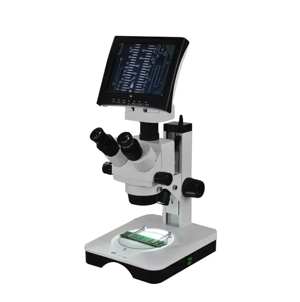 YJ-T102BLCD 7X-45X Zoom Stereo Microscope with LCD display