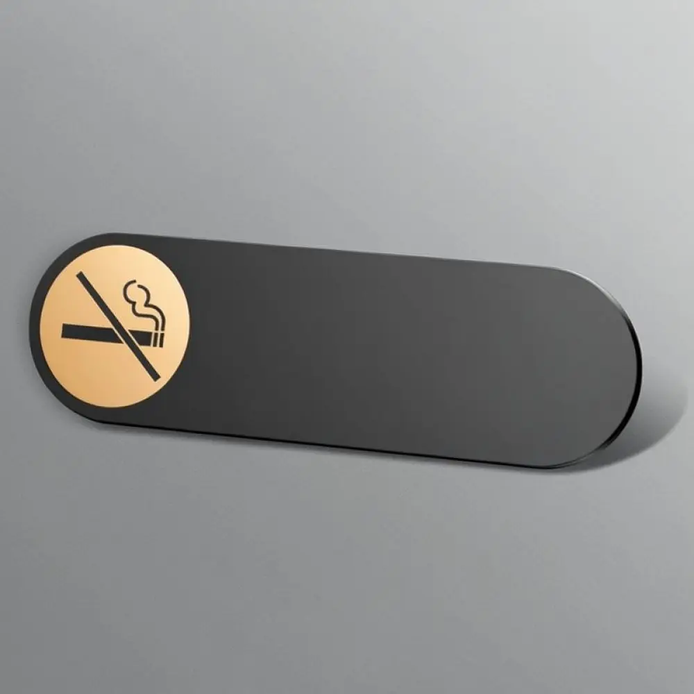Acrylic Safety Caution Sign Board Slippery Floor No Smoking Notice Plaque Decorative Wall Sign For Hotel Business Area