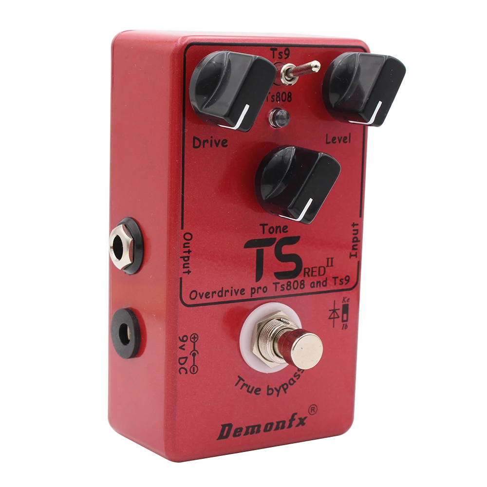 

Гитарная педаль DemonFX TS Pro Overdrive с двухпозиционным внутренним переключателем для режимов овердрайва TS808 и TS9, педаль эффектов True Bypass