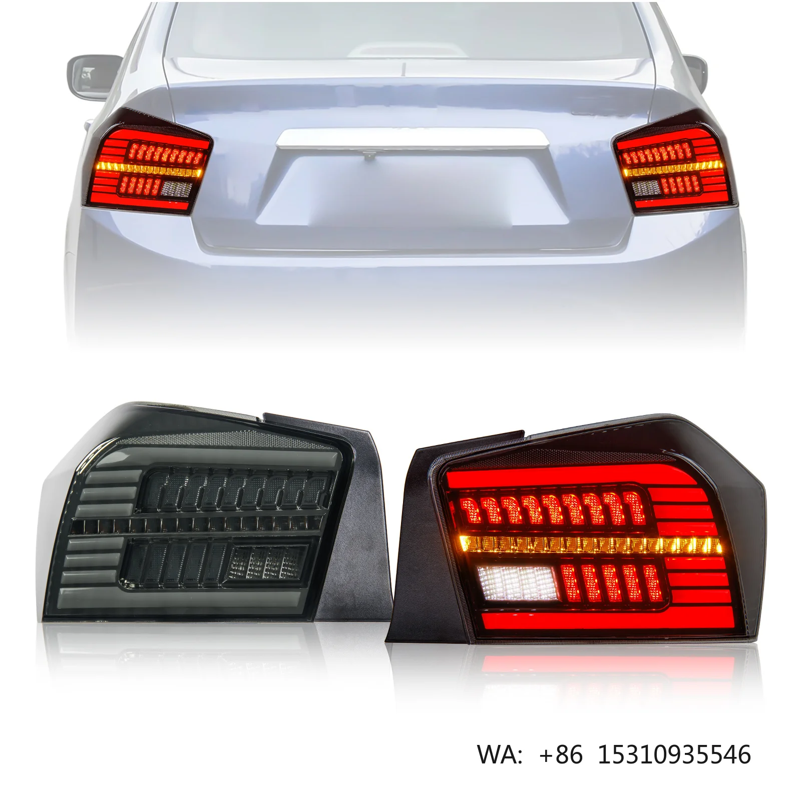 City 2008 New Design Modified LED Tail Light Factory Direct Waterproof High Bright Auto Rear Lamp Parts