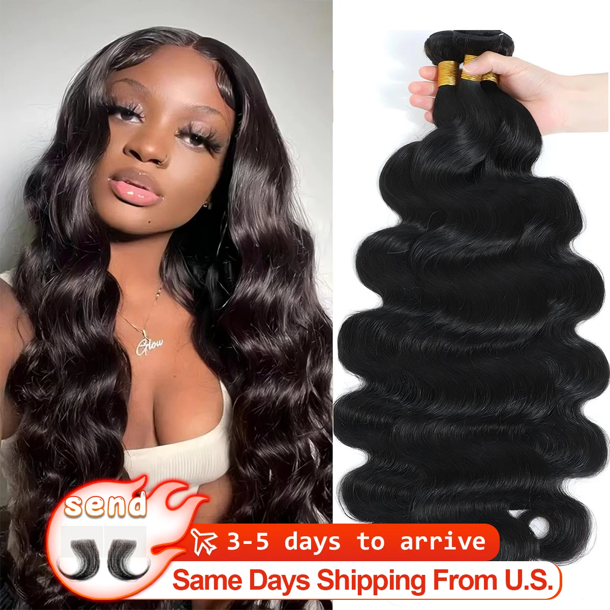 

16A Пучки человеческих волос объемной волны 3/4 шт. 100% черные натуральные человеческие волосы 30 32 дюйма Бразильские пучки объемной волны плетения волос