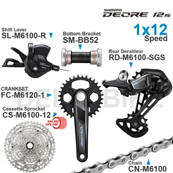 SHIMANO DEORE M6100 12v Groupset Shifter Rear Cassette Sprocket Chain CRANKSET 1x12-speed Bottom Bracket parts for MTB bike