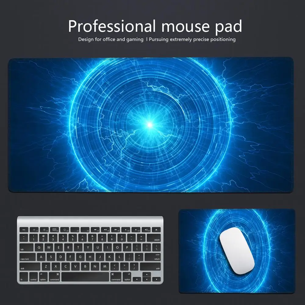 

HYBXAXC Tai Chi Eight Diagrams Guofeng Personality Creative Mouse Pad Round Computer Keyboard Pad Office Desk Pad Edge Lock