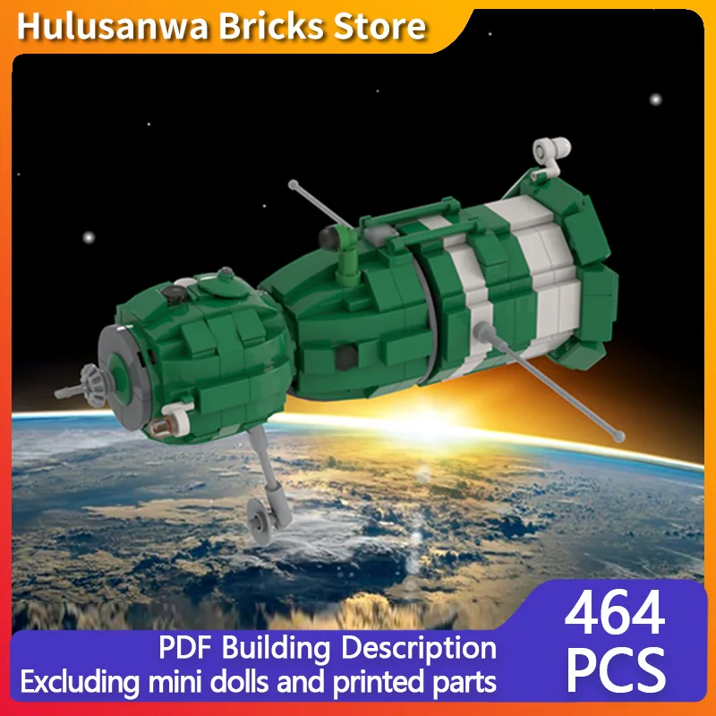 

7K-T Manned Spacecraft Model MOC Building Bricks War Equipment Modular Technology Gifts Holiday Assemble Children Toys Suit