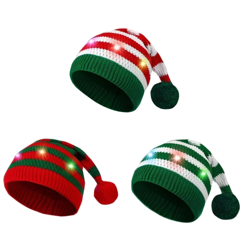 

2025 Новая рождественская вечеринка, шляпа, семейный сбор, шляпа Санта-Клауса, фестивальный реквизит, светящаяся шляпа