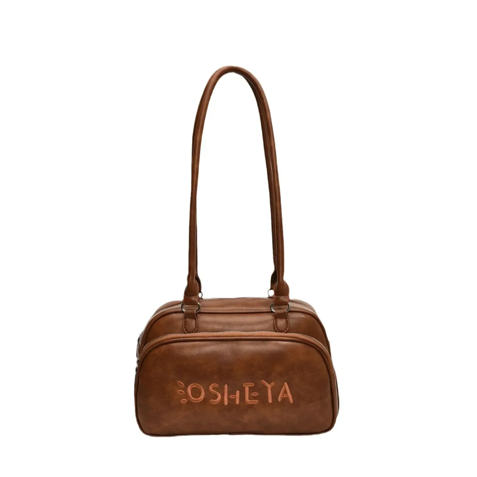 

2025 Women's Large Capacity Single-Shoulder Bag Simple Letter Design Stylish Boston-Inspired Underarm Bag with Versatile Storage