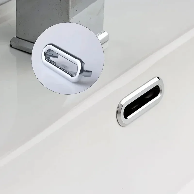 4Pcs Kitchen Bathroom Basin Circular Overflow Drain Cover Decoration Bathtub Sink Hole Overflow Hollow Washbasin Overflow image 4