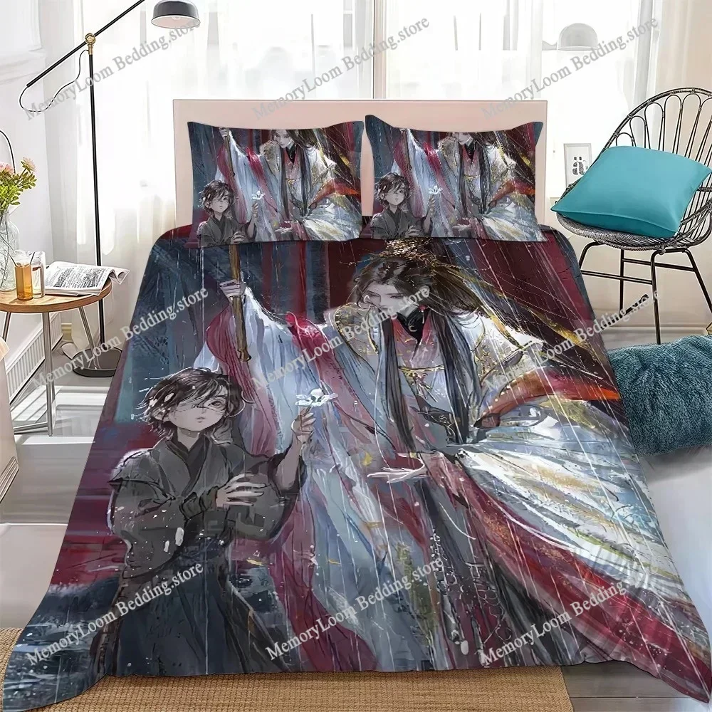 

Anime H-Heaven Officials Blessing Duvet Cover Set Bedding Soft Laundry Cotton Bed Four Seasons Student Dormitory Home Textile029