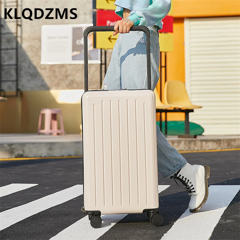 KLQDZMS Student Suitcase ABS+PC Boarding Case 24 Inch Trolley Case Durable 20" Wheeled Travel Bag Carry on Travel Luggage