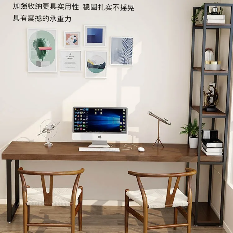 책장 통합 조합, 미니멀리스트 단단한 나무 학습 서예 테이블, 가정용 조명 럭셔리 모던