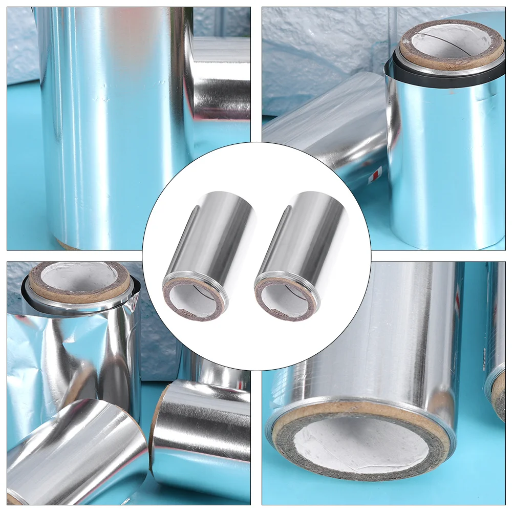 2 rollos de papel de aluminio para teñir el cabello, papel de aluminio para permanente de salón, acondicionamiento profundo, suministros de peluquería, herramienta para resaltar el cabello