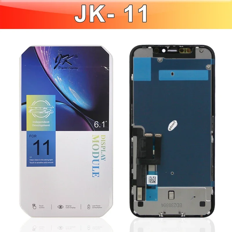 JK LCD Display For iPhone X XS XR 11 12 13 14 15 Pro Max Plus Mini LCD Display Touch Screen Digitizer Assembly Replacement