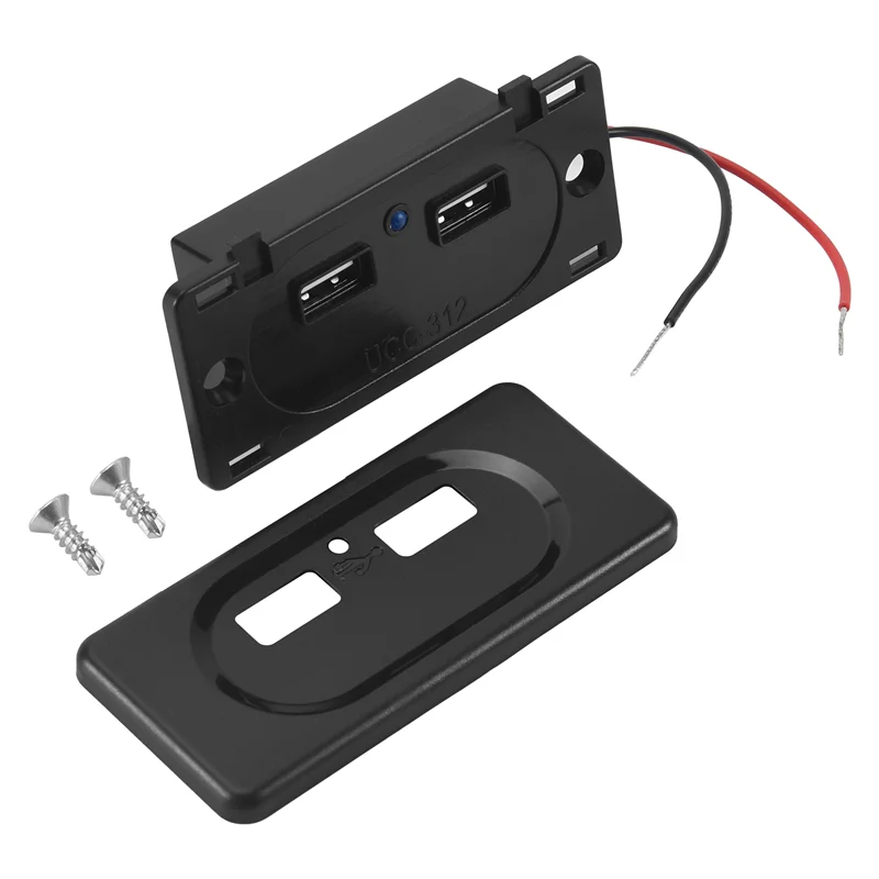 A45F-Vehicle DC5V/3.1A Dual USB Ports Charger Socket Modification Accessories For Car Camping Boat Motorhome Caravan