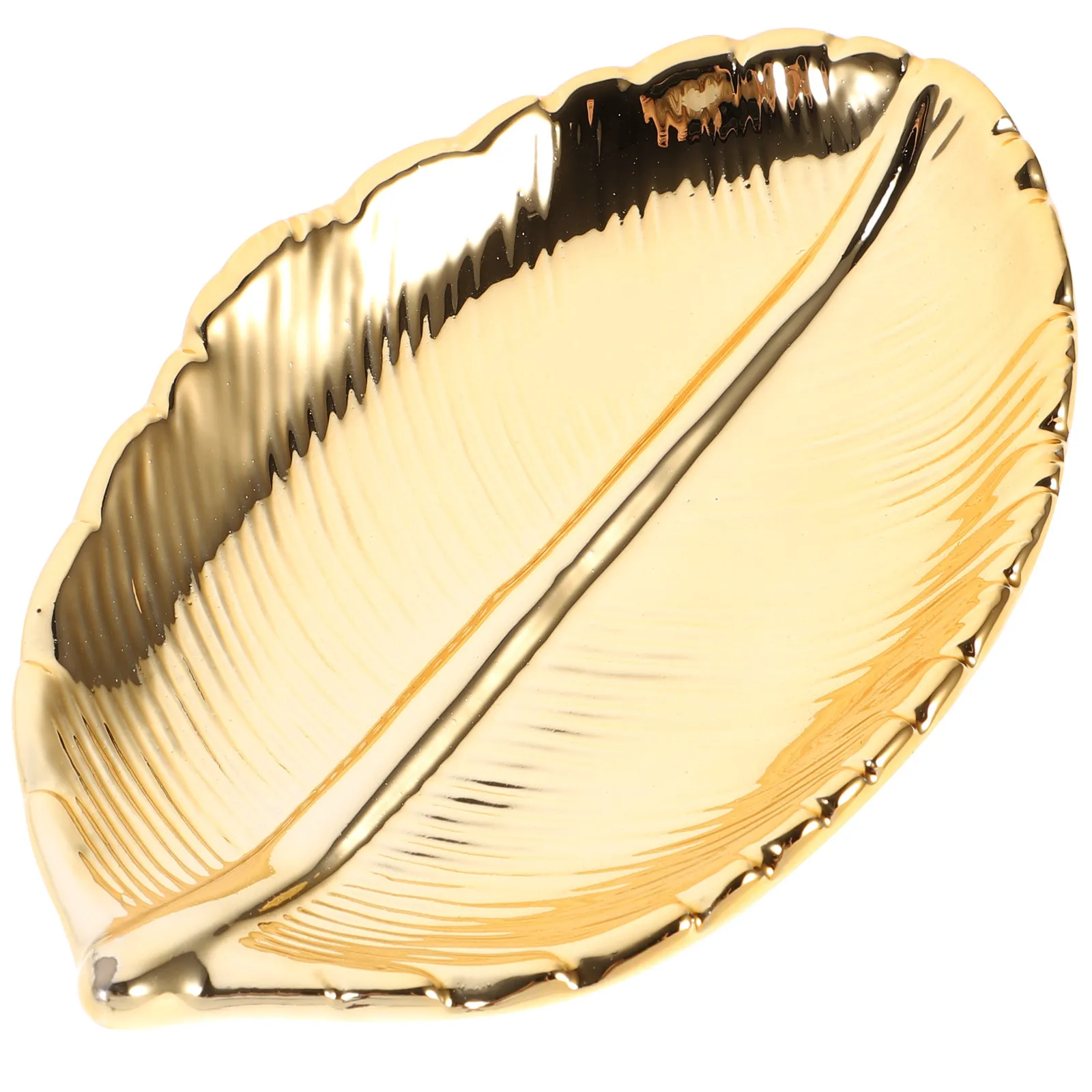 Gold Ceramic Leaf Dish Jewelry Tray Ring Holder Decorative Jewelry Storage Perfect Gift for Mom Wedding Leaf Dish