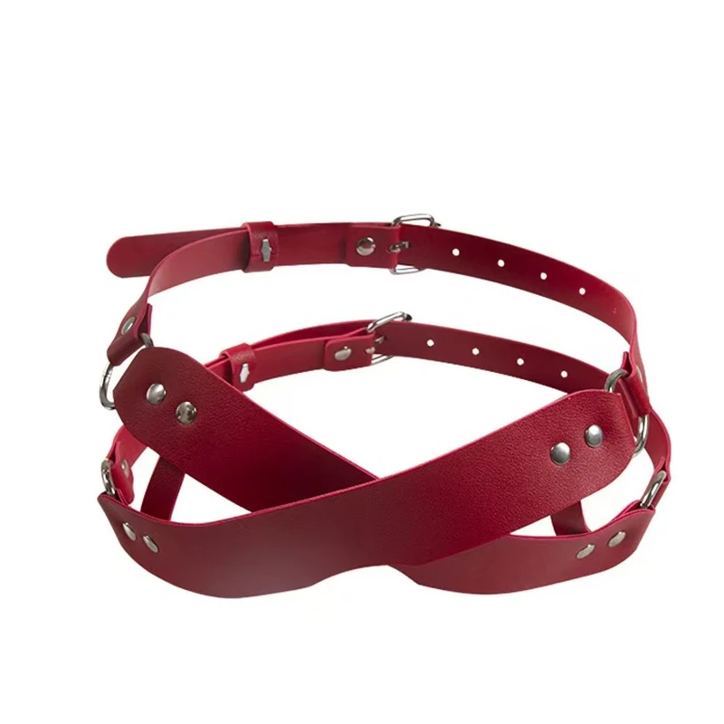 Bdsm قناع عين الجنس عبودية الكبار لعبة الأزواج الجلود تسخير قناع ارتداء ازياء للنساء الرجال تأثيري اللعب أقنعة الوجه المنتج