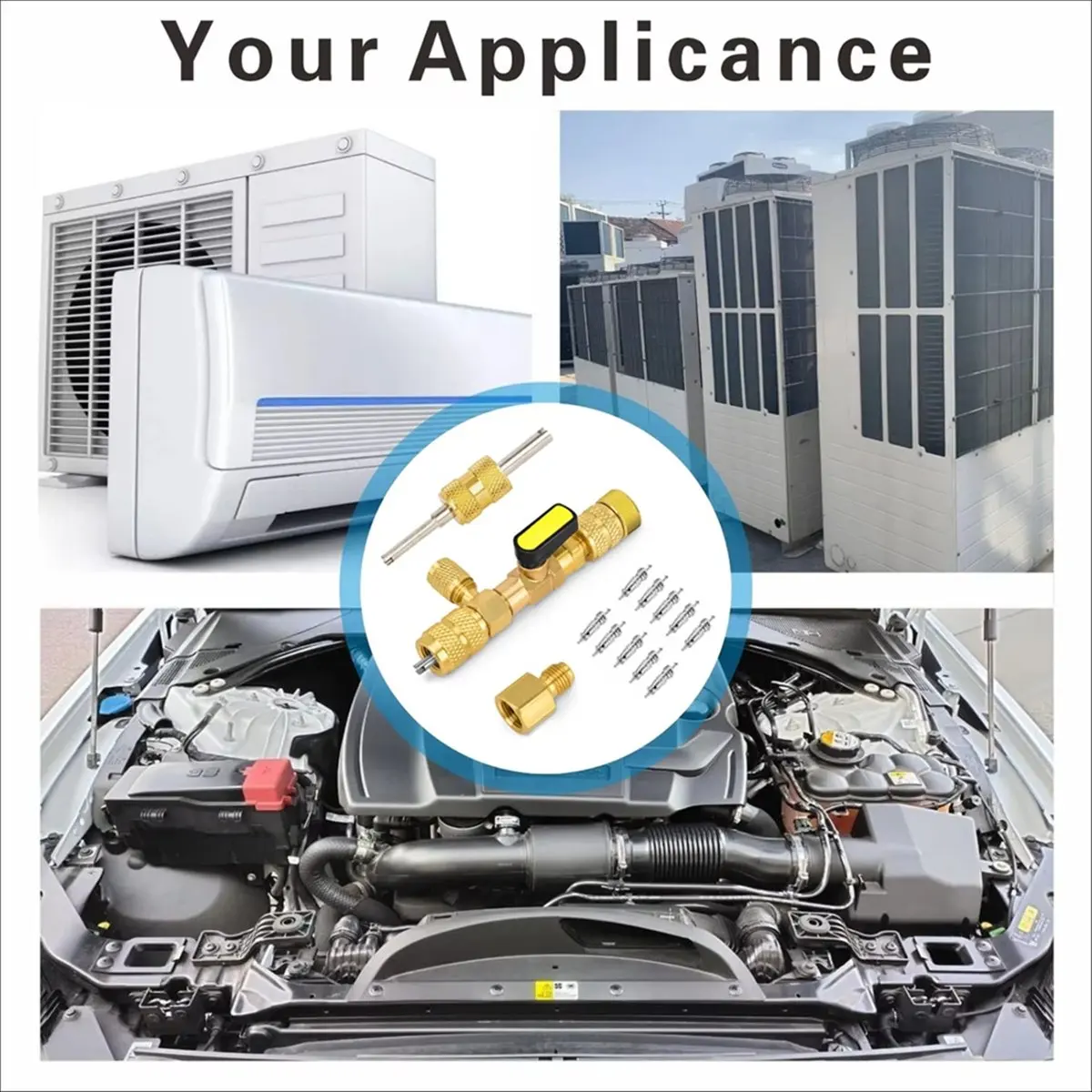 أداة تثبيت مزيل الصمام الأساسية مع 10 قطع من نوى الصمامات 5v1 ومزيل قلب الصمام المزدوج الرأس مع منفذ 1/4 و5/16 [2026 MOCC]