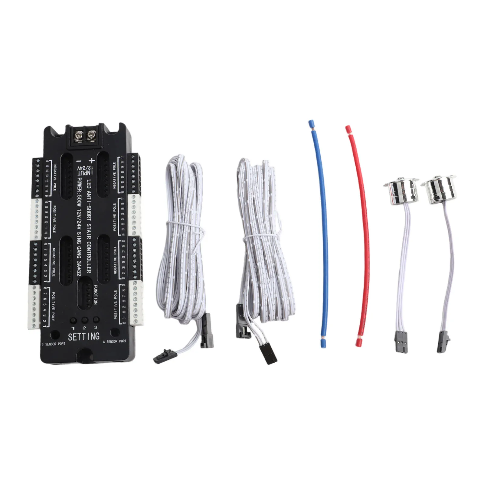 سلامة الإضاءة LED تحكم DC12V-24V التلقائي نظام إضاءة الدرج ملحق 185*85*20 مللي متر التنشيط التلقائي