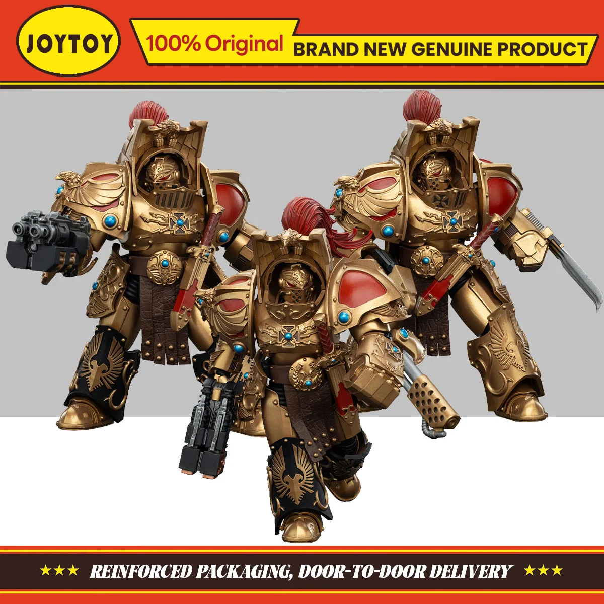 

JOYTOY игрушки Warhammer The Horus Heresy Legio Custodes Aquilon Terminator Squad 3 шт. 1/18 фигурка оригинальная модель подарки