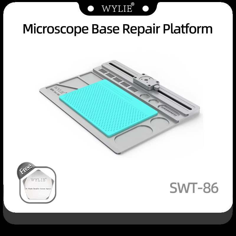 WYLIE SWT-86 Microscope Base Repair Platform Repair Table Microscope Mount Aluminium Alloy Platform Fixed Base