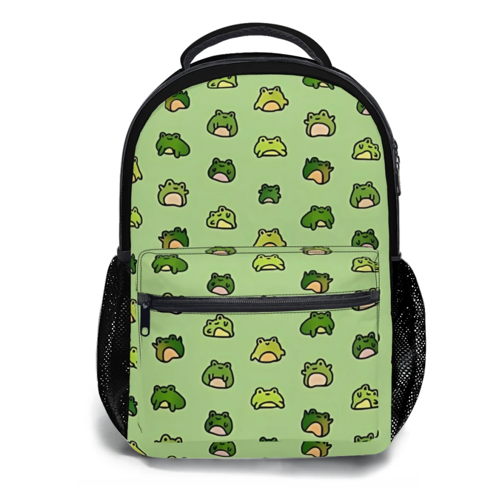 Frogs Doodle Versatile Backpack Large Capacity Waterproof Backpack Washable Computer Bag Unisex