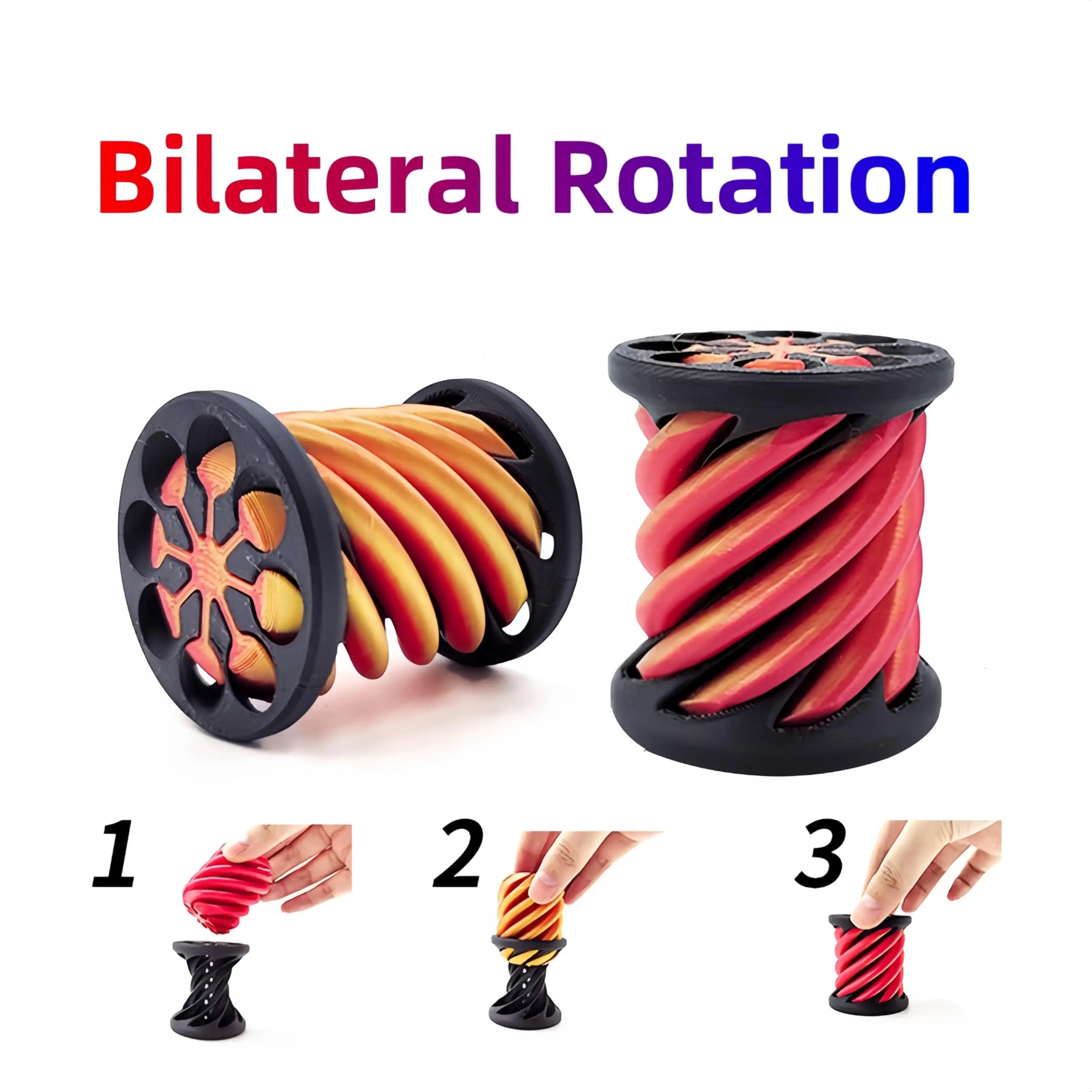 Escultura de passagem de pirâmide impossível de 2 pces, brinquedo de inquietação de cone espiral, brinquedo de inquietação de pirâmide de passagem 3d através, cone impossível para crianças