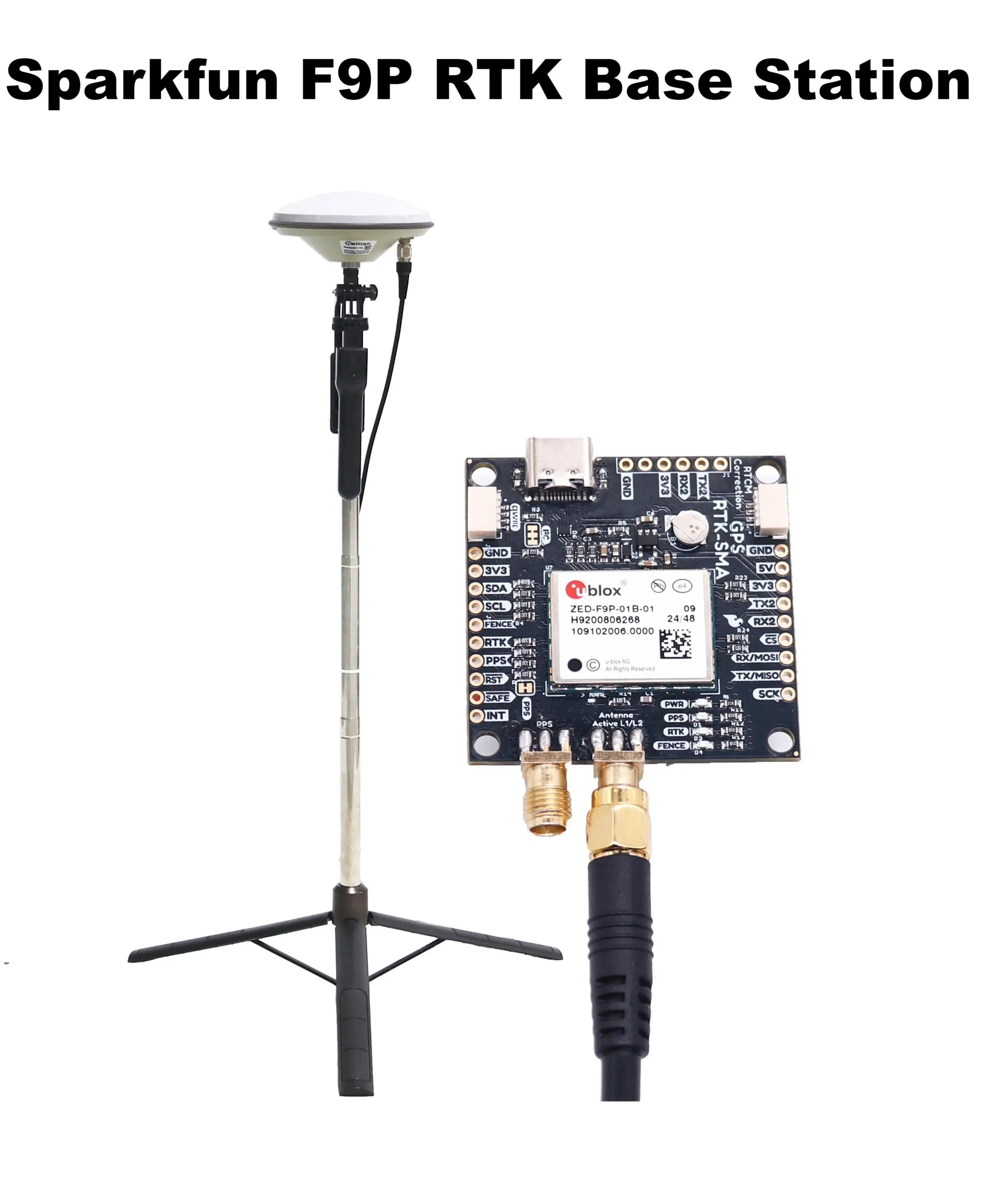 Rctosky SparkFun GPS RTK2 Board ZED F9P Qwiic High-Precision UAV GNSS Series Ardupilot FPV AutoPilot Flight Control