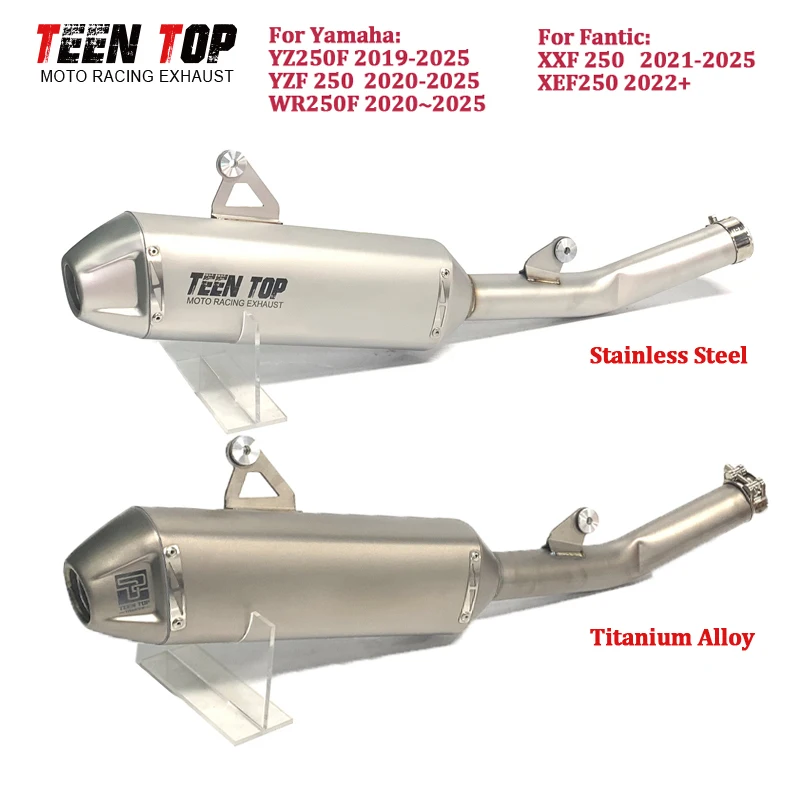 Hochleistungs-Auspuff für Yamaha YZ250F YZF250 Auspuffrohr YZ250FX Auspuff-Schalldämpfer WR250F Slip-on Auspuff Motorcorss Silencieux 2020-2025