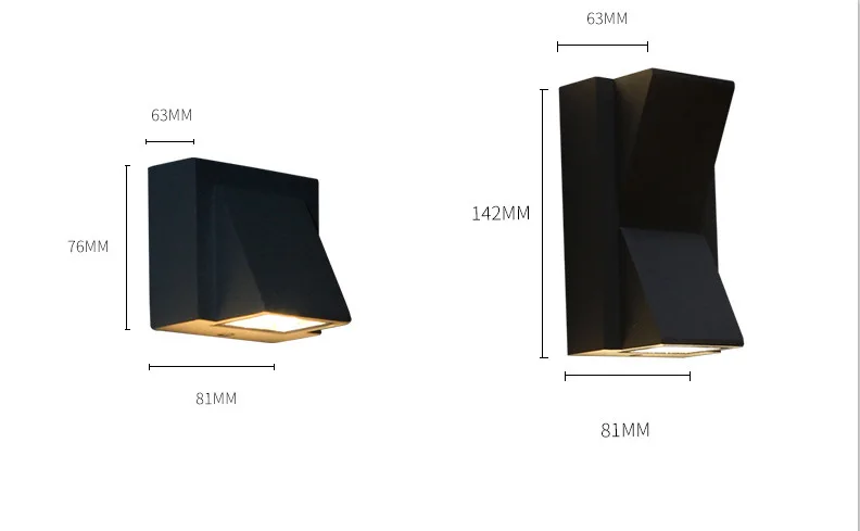 5W 10W LED Outdoor Wall Lamp Waterproof IP65 Porch Garden Light Indoor Bedroom Living Room Balcony Home Lighting Wall Sconce