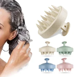 Silicone Shampoo Brush Head Scalp Massage Comb Clean The Scalp Thoroughly Body Massage Brush Bath Brush Salon Hairdressing Tool