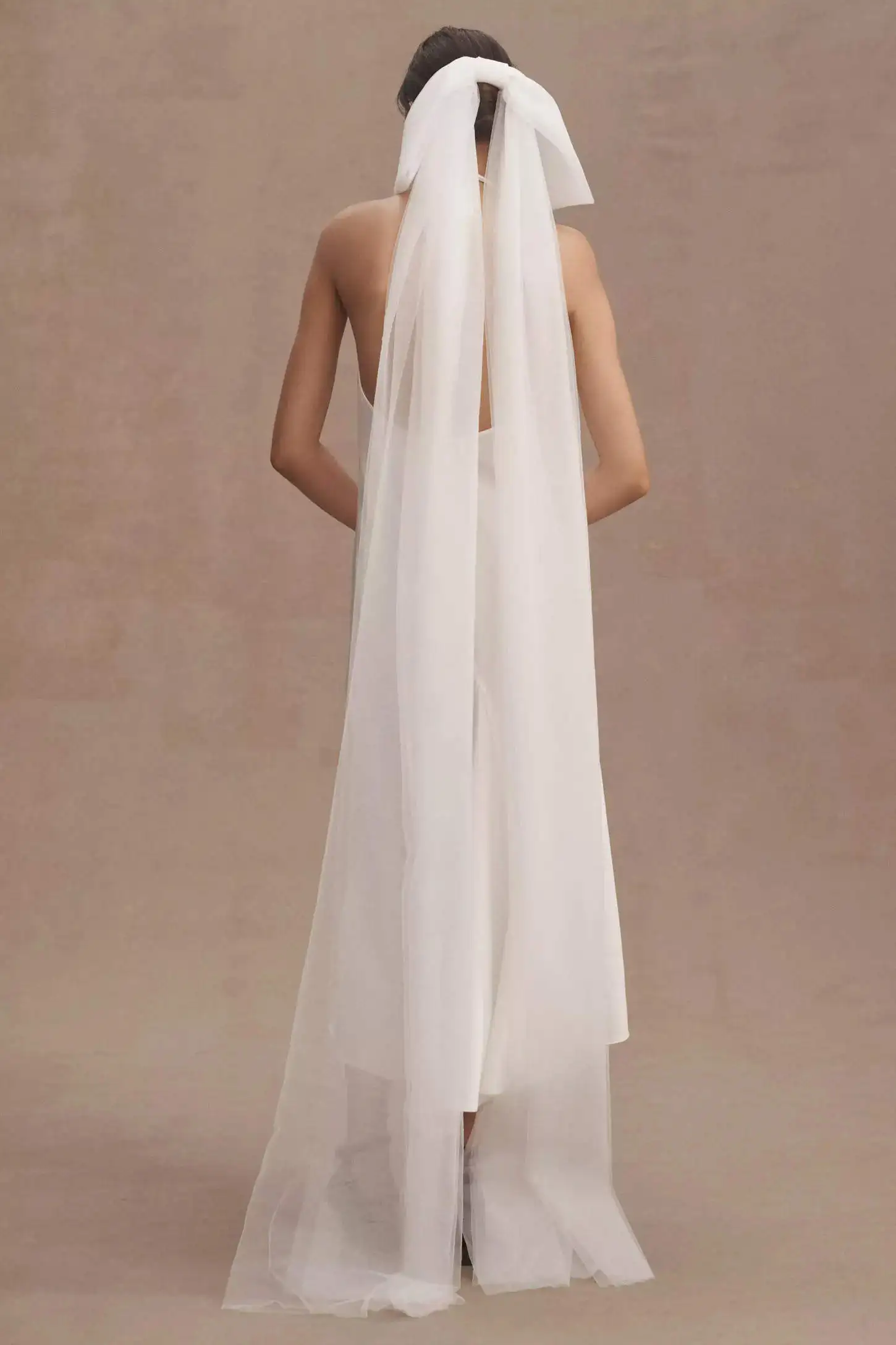 Bow Wedding Veil One Layer Long  Waltz Length Veils Cut Edge Customized Bridal Accessories High Quality For Beautiful Bride image 3