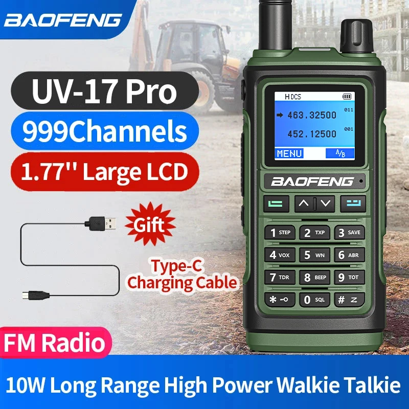 

Портативная рация Baofeng UV-17 Pro, 10 Вт, дальность действия 16 км