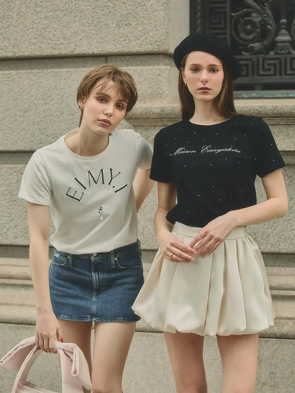 Exquisite Pearl Diamond Short Sleeve T-Shirt Cotton Polyester Blend Sweat Absorbing round Neck Regular Fit Summer Ladies Top