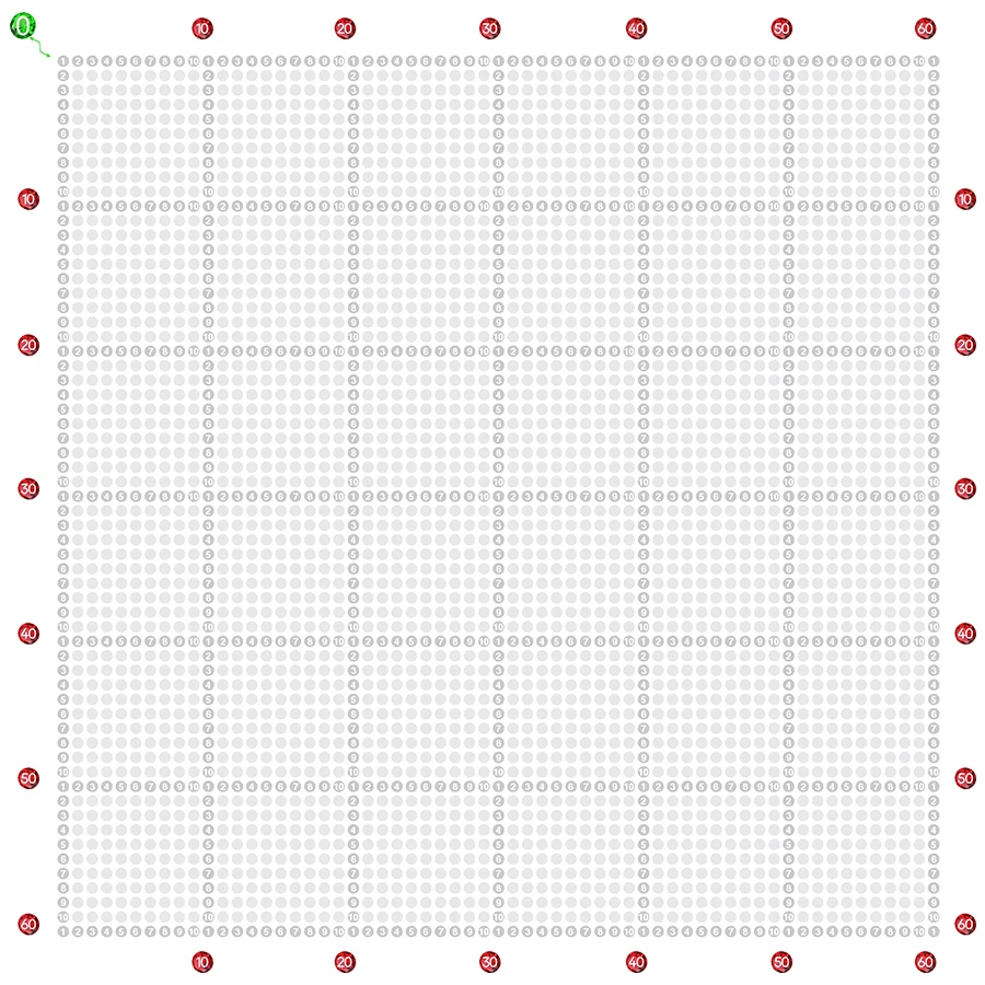 Evermoment Big Size Blank Canvas with Poured Glue For Diamond Empty Grid 10x10 Marking Line Cross Stitch Conversion Material BC1
