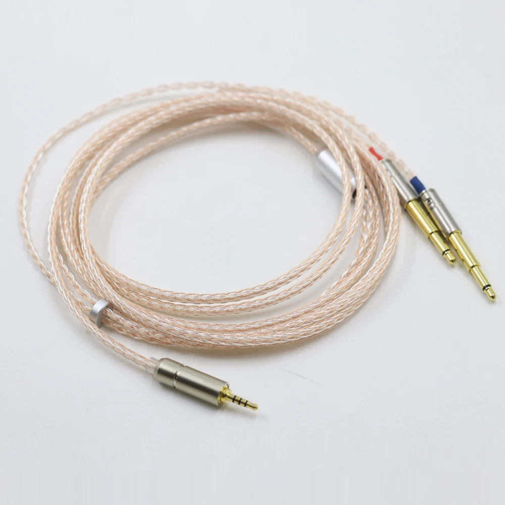 16 núcleos 99% HiFi 2,5mm TRRS Cable de auriculares con enchufe pasado para Meze 99 Classics NEO NOIR auriculares