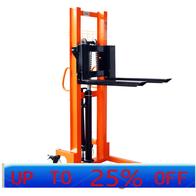Lh manual hydraulic forklift 1/2 ton hand-pushed stack forklift 3 tons and a half electric small lifting ground cattle