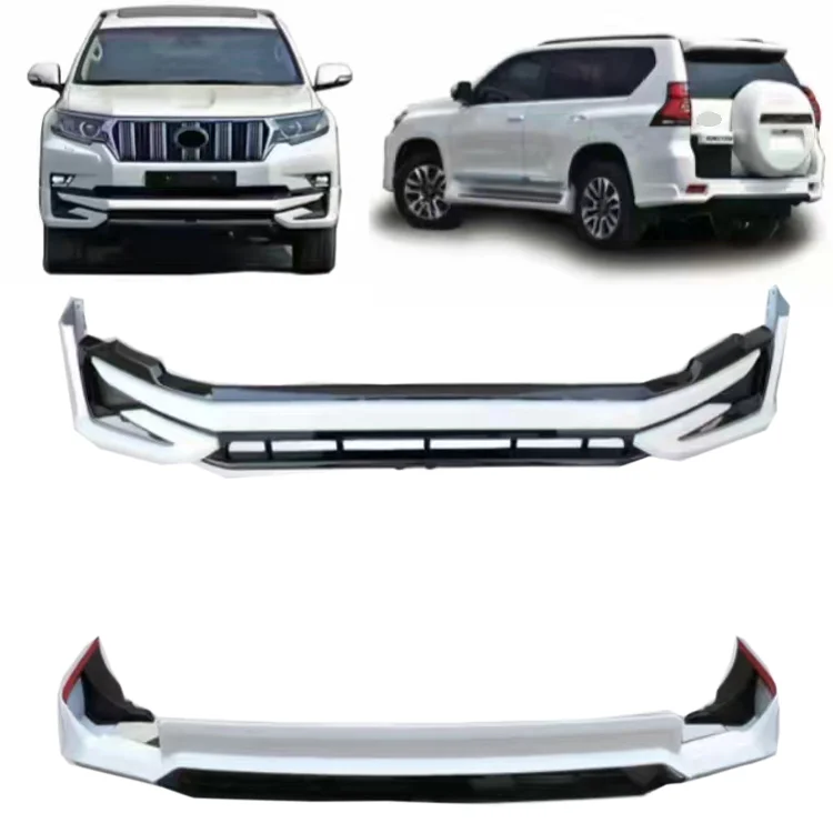 High Quality Monalisa style car body kits For Prado 2018-2023 FJ150 front bumper lip with led rear bumper lip